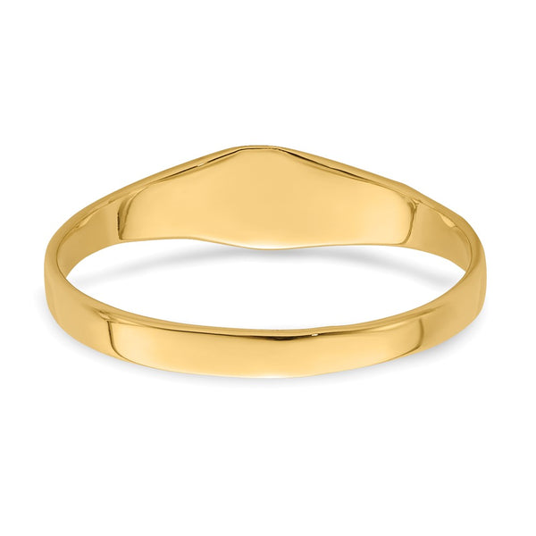 14KT Yellow Gold Signet Baby Ring; Size 1.7