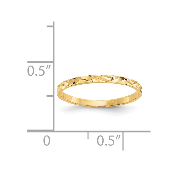 14KT Yellow Gold Childrens Ring; Size 3