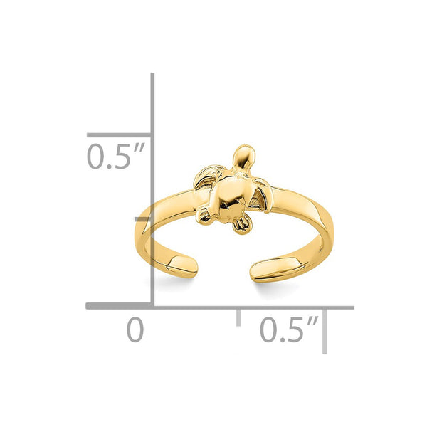 14KT Yellow Gold Sea Turtle Toe Ring