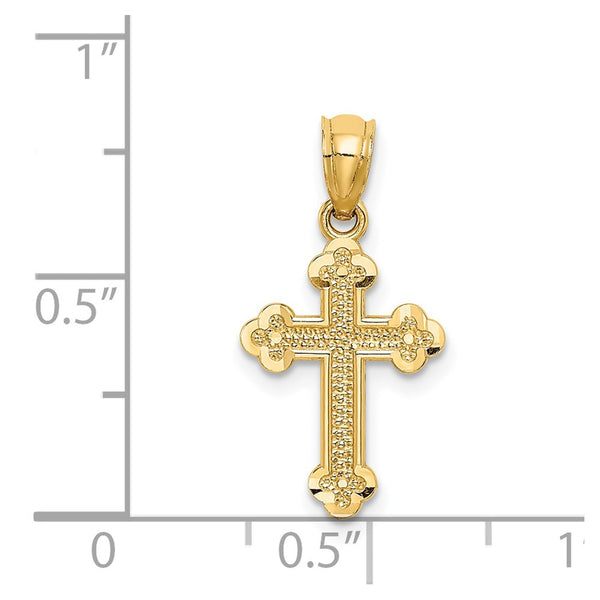 14KT Yellow Gold 22X11MM Cross Pendant-Chain Not Included