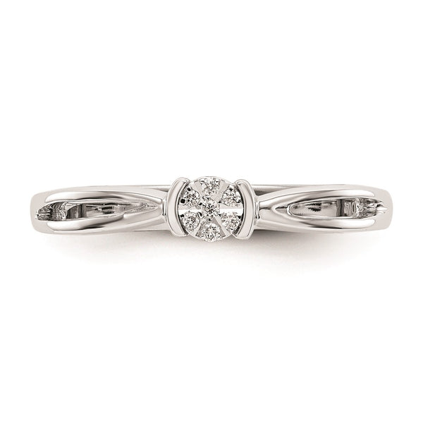 1/3 CTW Diamond Promise Ring in 14KT White Gold; Size 7