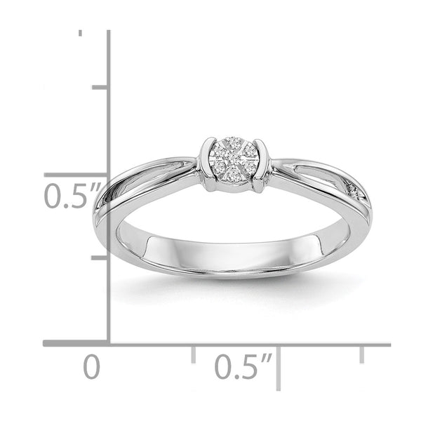 1/3 CTW Diamond Promise Ring in 14KT White Gold; Size 7