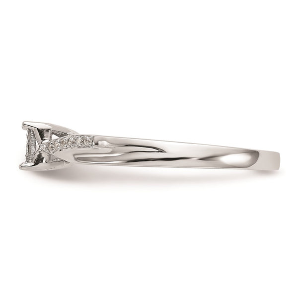 1/20 CTW Diamond Promise Ring in 14KT White Gold; Size 7