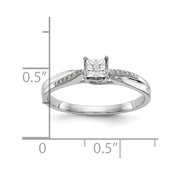 1/20 CTW Diamond Promise Ring in 14KT White Gold; Size 7