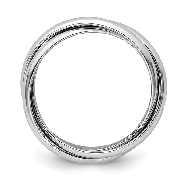 Twist Ring in 14KT White Gold; Size 7