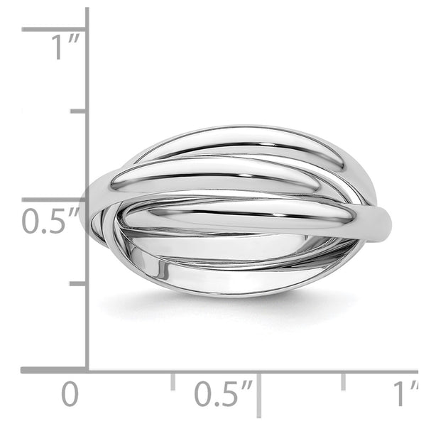 Twist Ring in 14KT White Gold; Size 7