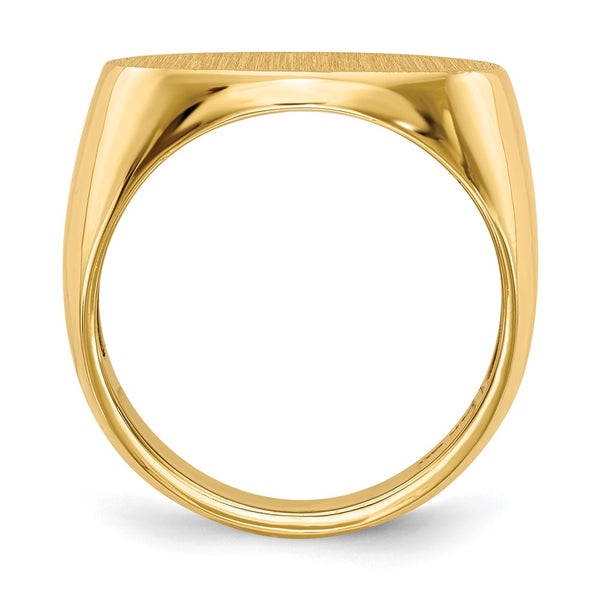 14KT Yellow Gold 14X19.5MM Signet Ring; Size 10