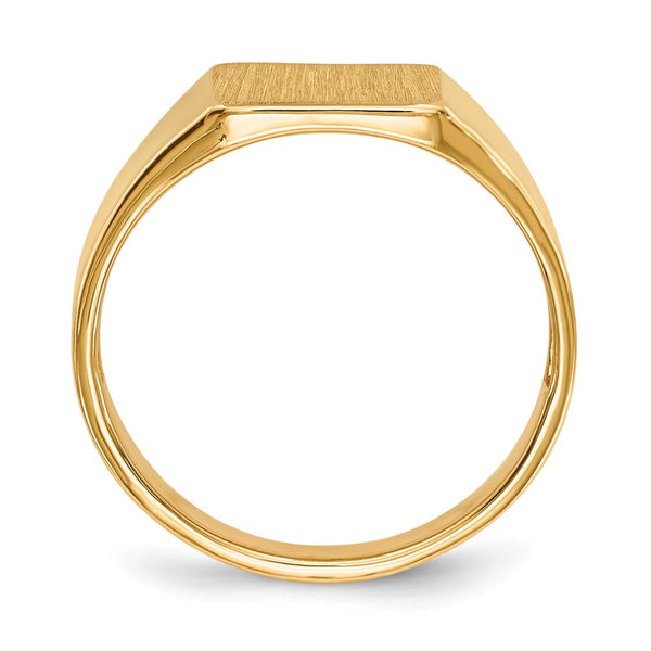 14KT Yellow Gold 9X8.5MM Signet Ring; Size 6