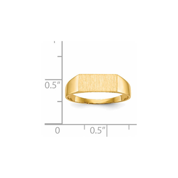 14KT Yellow Gold 5.5X12MM Signet Ring; Size 8