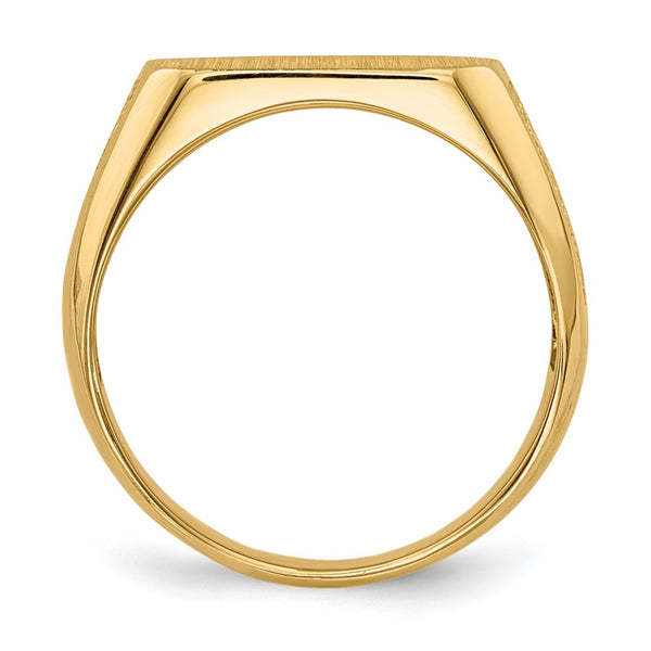 14KT Yellow Gold 6.5X12MM Signet Ring; Size 5