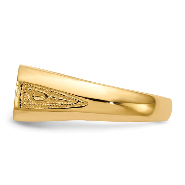 14KT Yellow Gold 6.5X12MM Signet Ring; Size 5