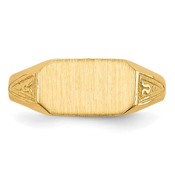 14KT Yellow Gold Signet Ring; Size 3