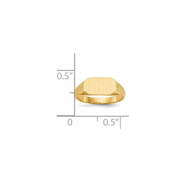 14KT Yellow Gold Signet Ring; Size 3