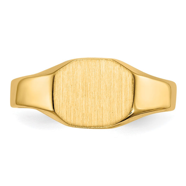 14KT Yellow Gold Childrens Signet Ring; Size 3