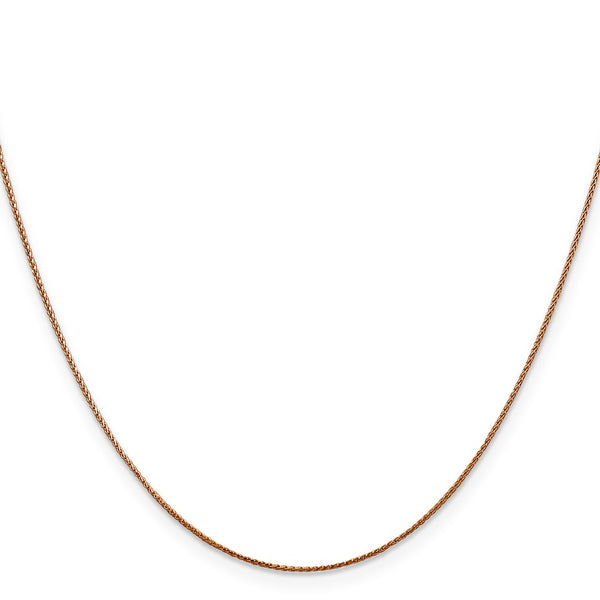 14KT Rose Gold 20-inch 0.65MM Diamond-cut Spiga Link Chain