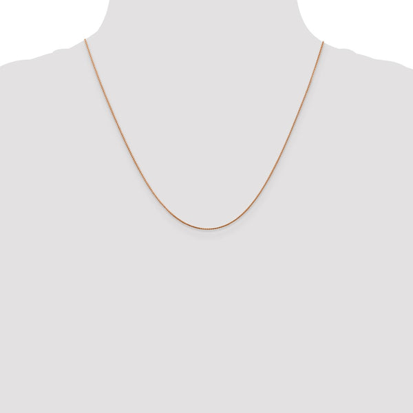 14KT Rose Gold 20-inch 0.65MM Diamond-cut Spiga Link Chain