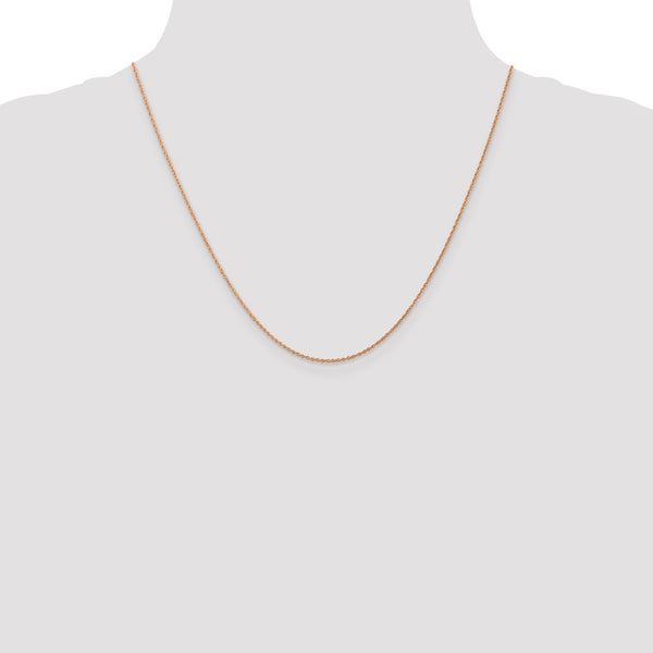 14KT Rose Gold 20-inch 0.8MM Rope Pendant Chain