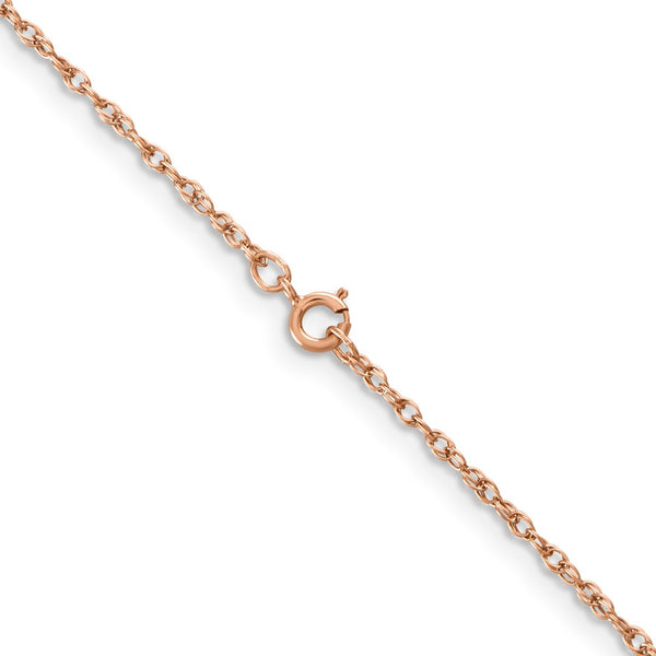 14KT Rose Gold 16-inch 1.15MM Cable Rope Pendant Chain