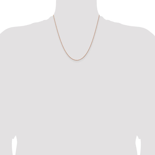 14KT Rose Gold 20-inch 1.15MM Cable Rope Pendant Chain