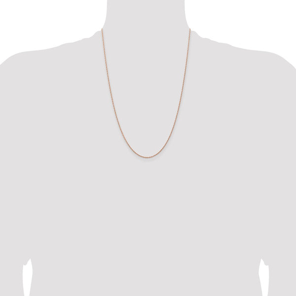 14KT Rose Gold 24-inch 1.15MM Cable Rope Pendant Chain