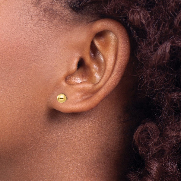 14KT Yellow Gold 5MM Ball Stud Earrings