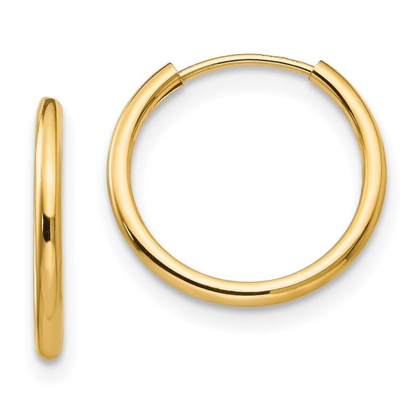 14KT Yellow Gold 3-Pair Endless Hoop Earrings