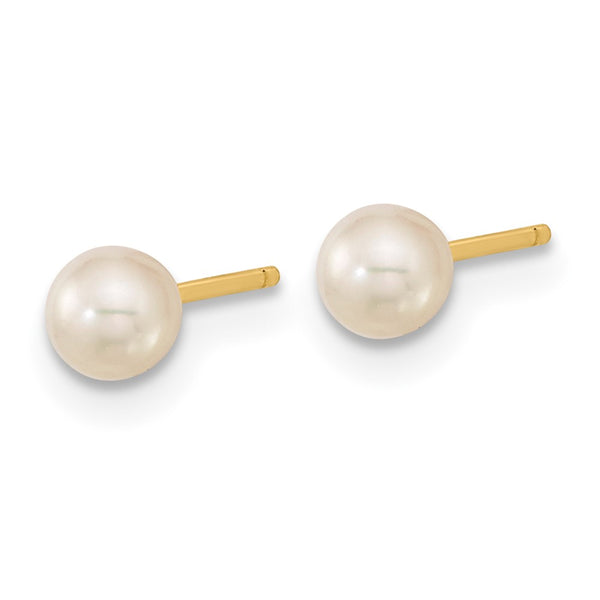 14KT Yellow Gold 3-Pair Stud Earrings