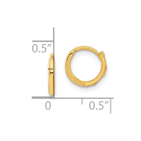 14KT Yellow Gold 10MM Hoop Earrings