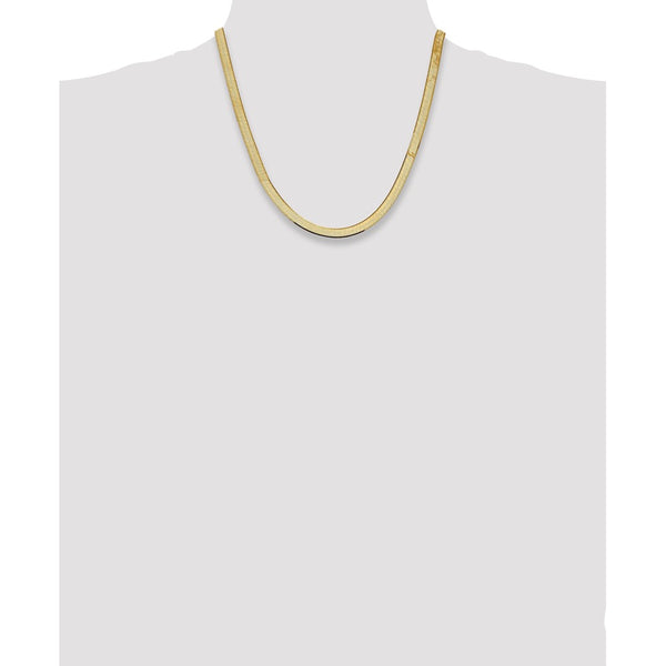 14KT Yellow Gold 20-inch 5.5MM Lobster Clasp Herringbone Chain