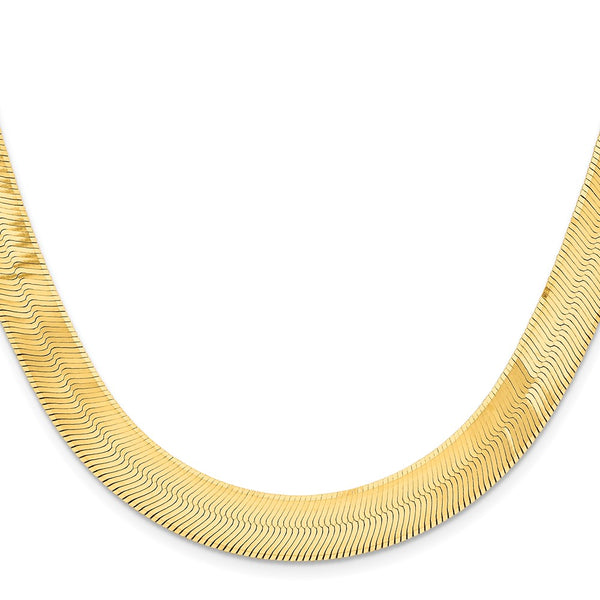 14KT Yellow Gold 24-inch 10MM Herringbone Chain