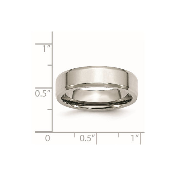 Stainless Steel Beveled Edge 6MM Polished Band