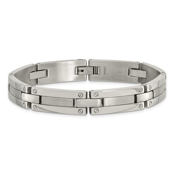 Stainless Steel Brushed and Polished 8.5in Bracelet