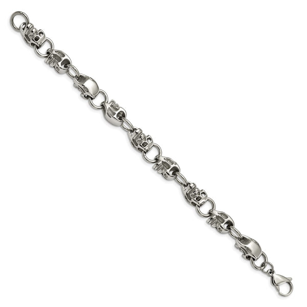 Stainless Steel Polished Skull Bracelet