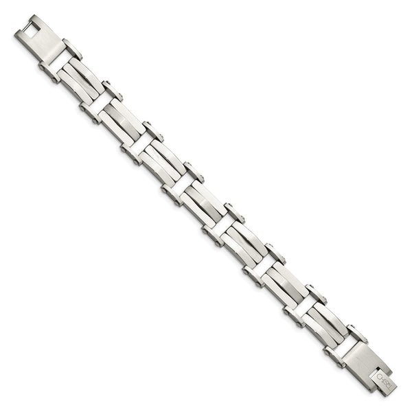 Stainless Steel Brushed & Polished 8.5in Bracelet