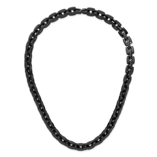 Stainless Steel Black IP-plated 19.75in Necklace