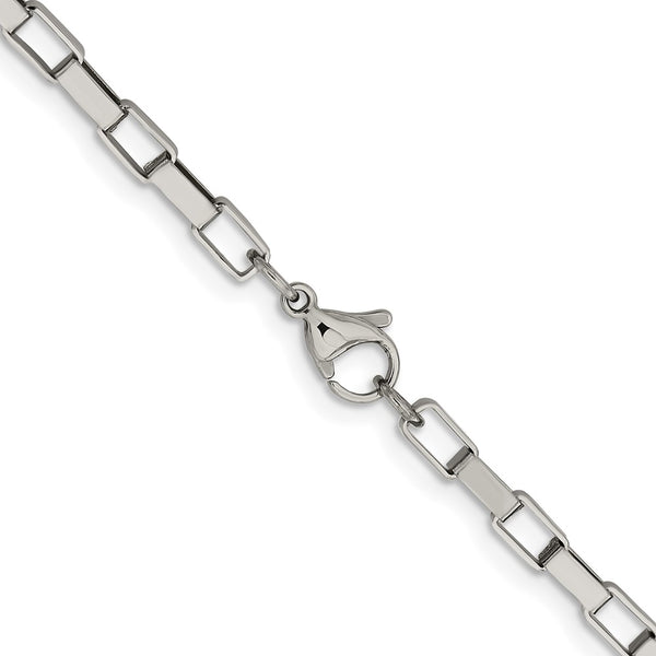 Stainless Steel 4.8mm 22in Square Link Chain