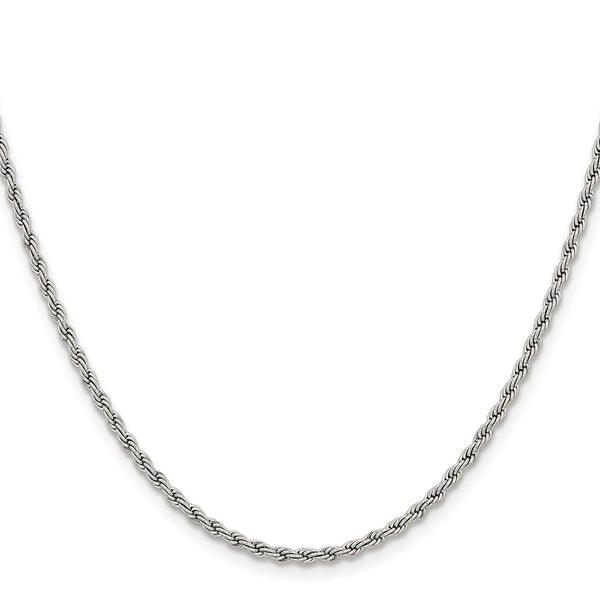 Stainless Steel 2.4mm 24in Rope Chain