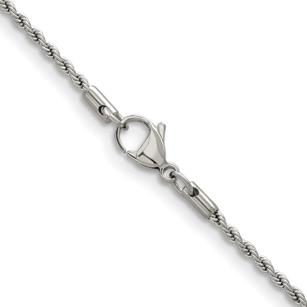 Stainless Steel 2.4mm 24in Rope Chain