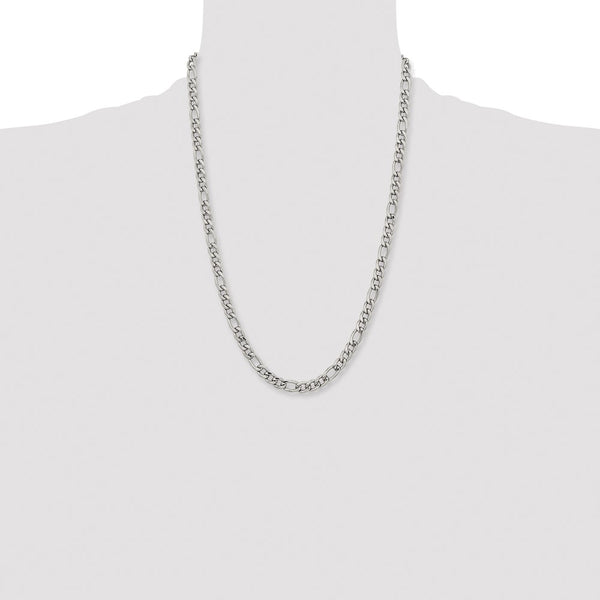 Stainless Steel 6.75mm 24in Figaro Chain