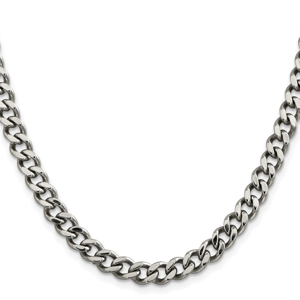 Stainless Steel 6.75mm 24in Curb Chain