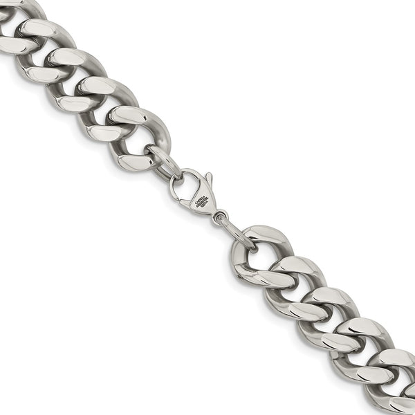 Stainless Steel 13.75mm 22.5in Curb Chain