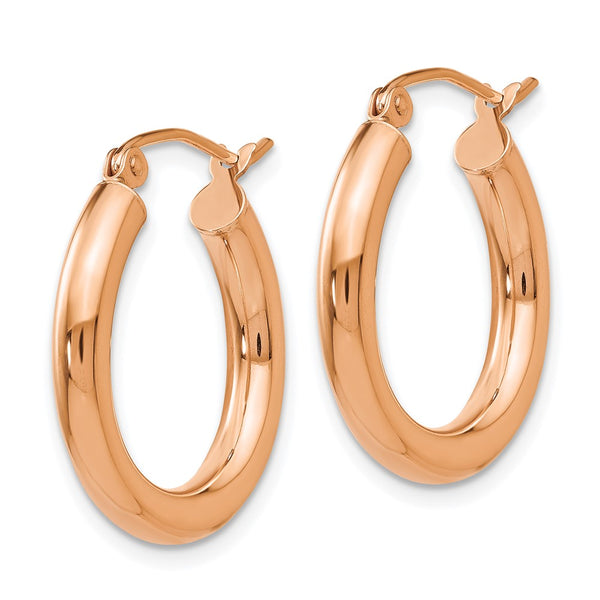 14KT Rose Gold 20X3MM Hoop Earrings