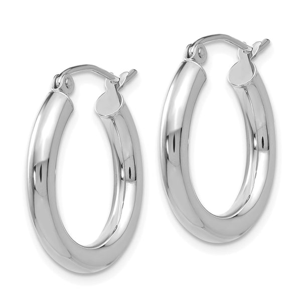 14KT White Gold 20X3MM Hoop Earrings