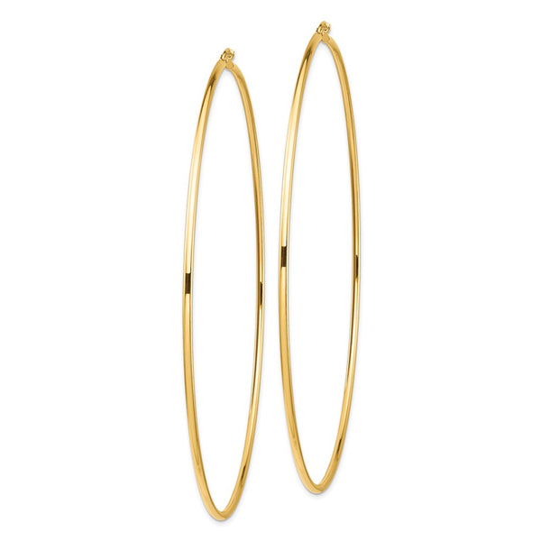 14KT Yellow Gold 100X2MM Hoop Earrings