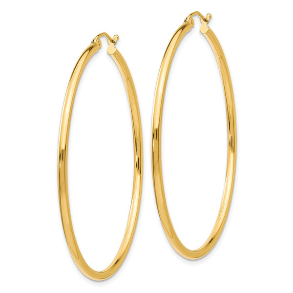 14KT Yellow Gold 50X2MM Hoop Earrings