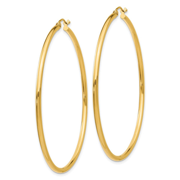 14KT Yellow Gold 55X2MM Hoop Earrings