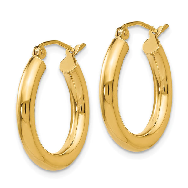 14KT Yellow Gold 20X3MM Hoop Earrings