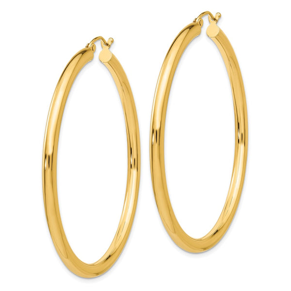 14KT Yellow Gold 50X3MM Hoop Earrings