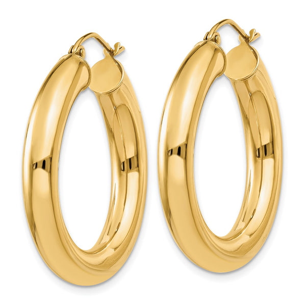 14KT Yellow Gold 30X5MM Hoop Earrings