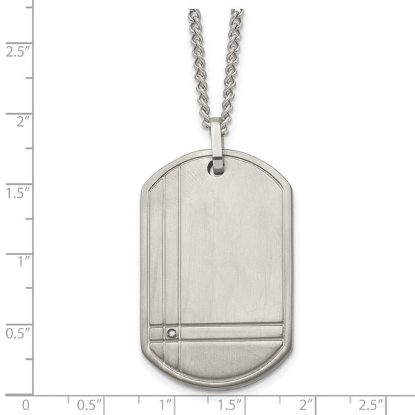 Titanium .01ct. Diamond Accent Pendant